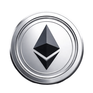 Floating graphic element featuring the Ethereum (ETH) coin